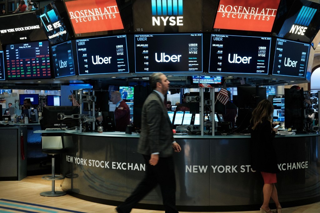 Uber tropezó en su debut en la Bolsa de Nueva York