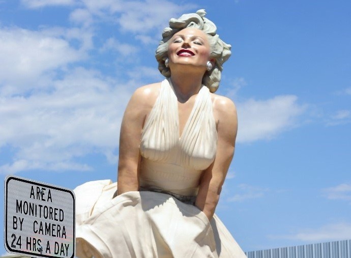 La policía investiga la desaparición de una estatua de Marilyn Monroe