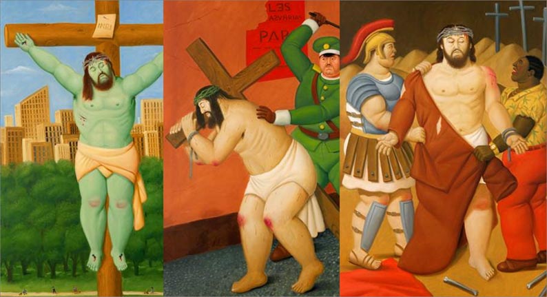 Las 60 obras del ‘Viacrucis’, de Botero, llegaron a suelo costarricense