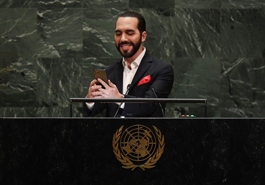 “Primero que nada una selfi”, dijo a la ONU el presidente de El Salvador