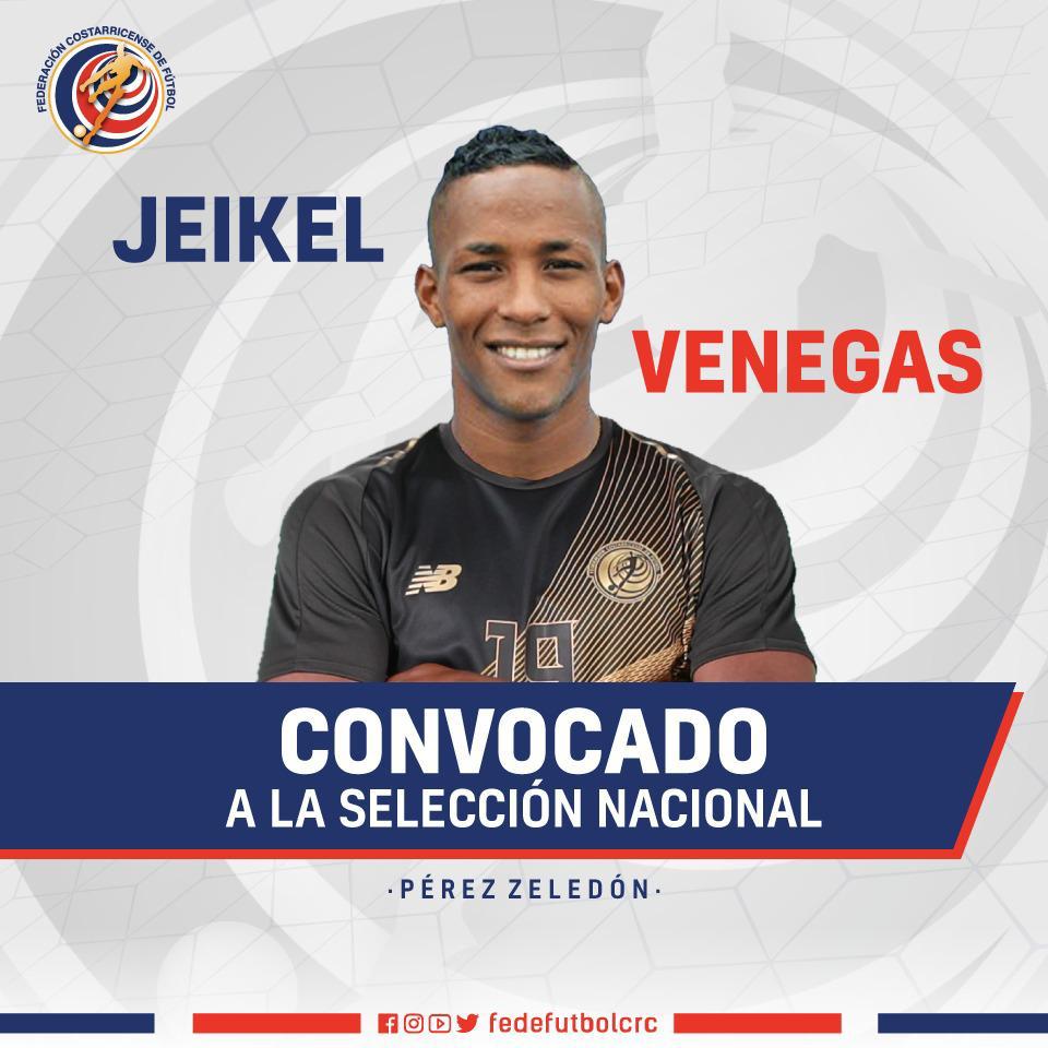 Llaman de emergencia a Jeikel Venegas a la Selección Nacional