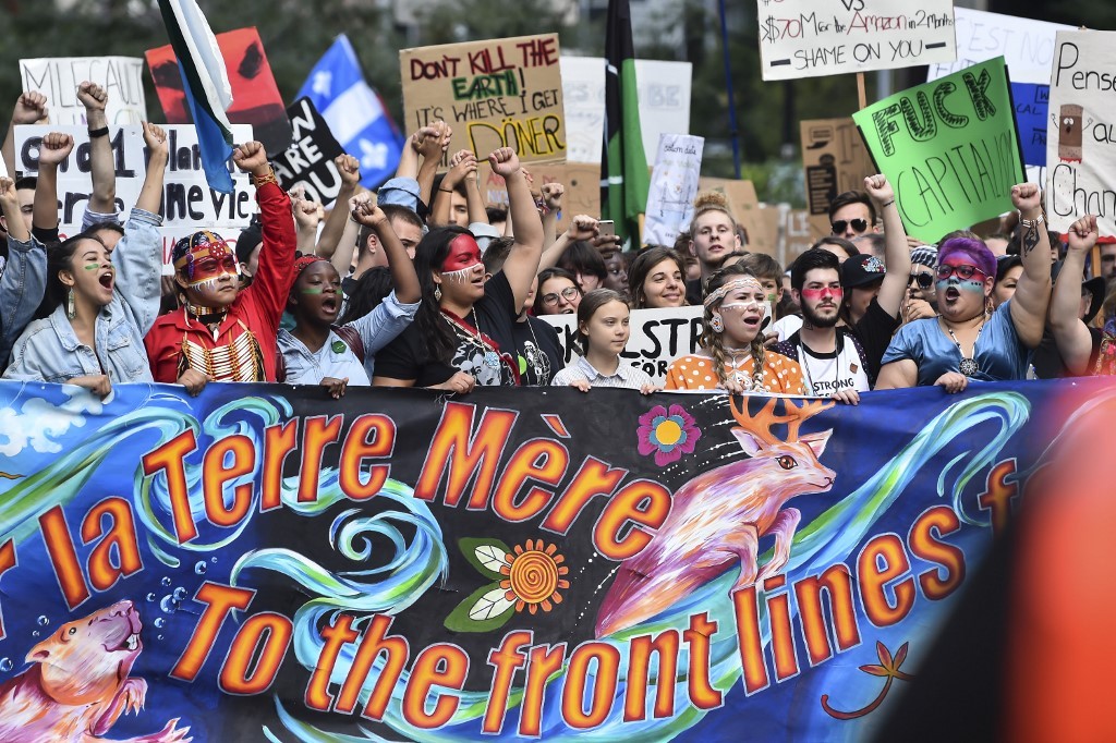 Greta Thunberg lidera manifestación gigante por el clima en Canadá