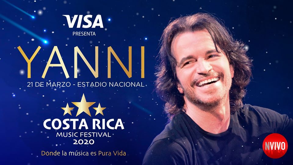 Yanni regresa a dar concierto en Costa Rica: 21 de marzo del 2020
