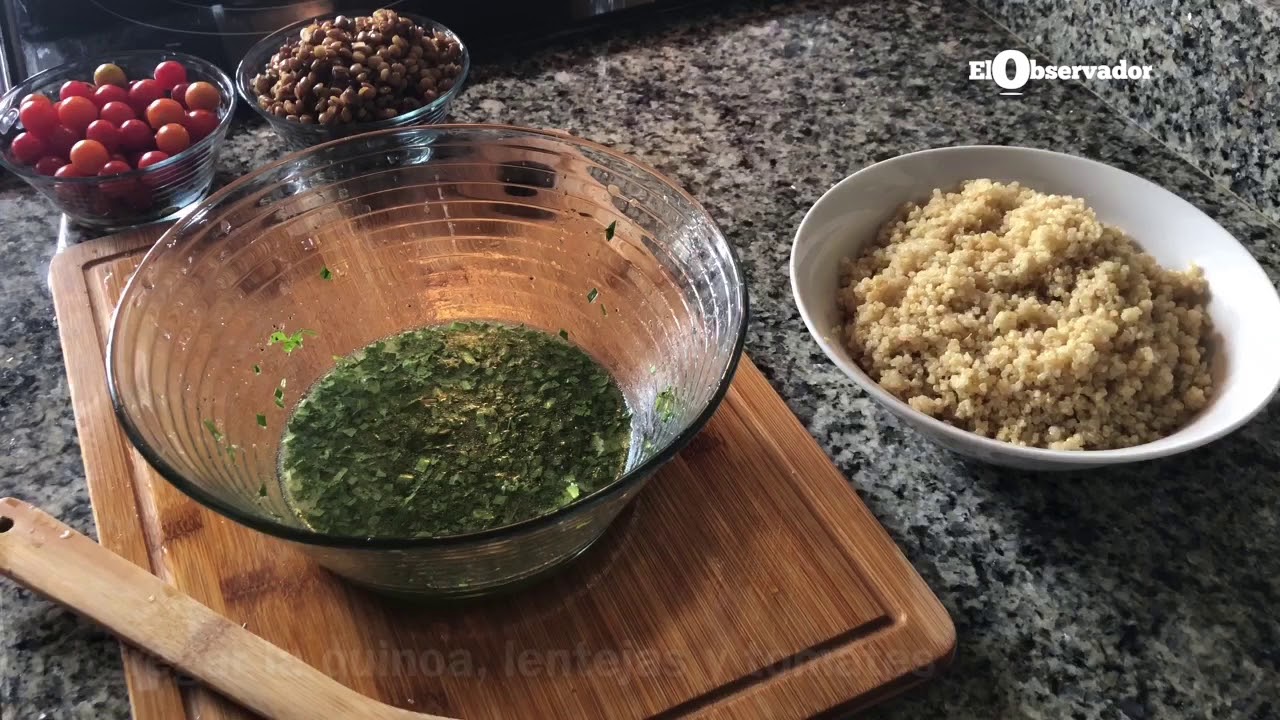 Ensalada de quinoa y lentejas