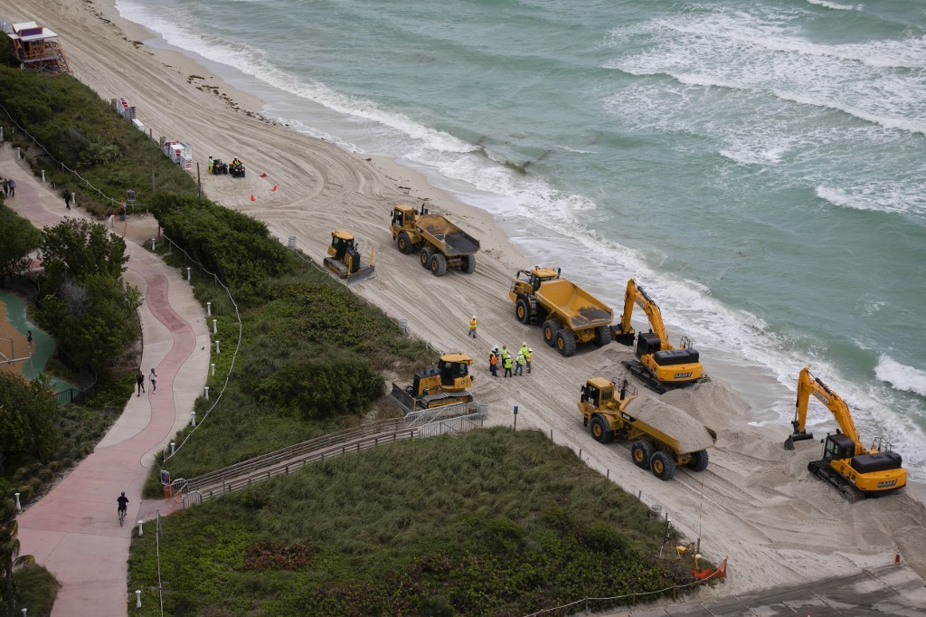 EE.UU. vierte arena en playas de Miami Beach erosionadas por el cambio climático