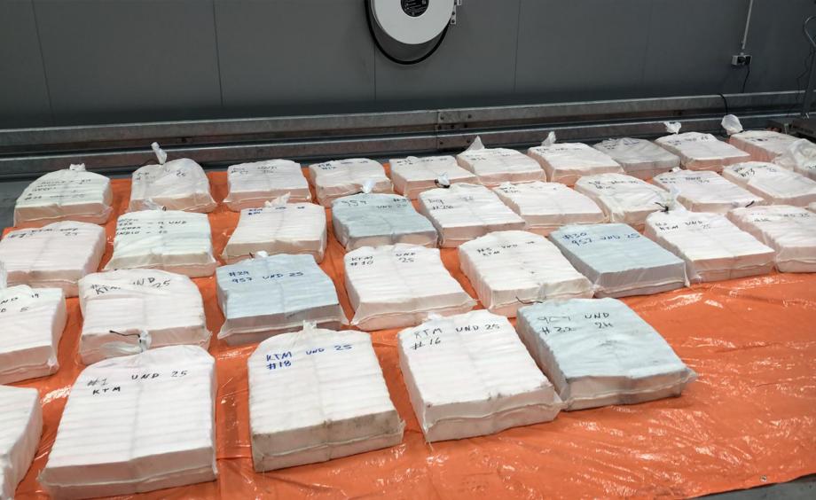Cocaína decomisada en contenedores este año triplica la cantidad del 2019