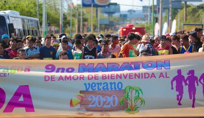 Cientos de personas participaron en una maratón en Nicaragua pese a emergencia mundial por coronavirus