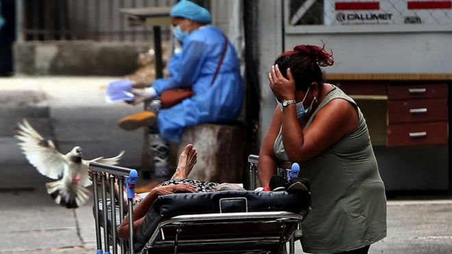 Las duras imágenes que muestran la saturación de hospitales en Honduras por COVID-19