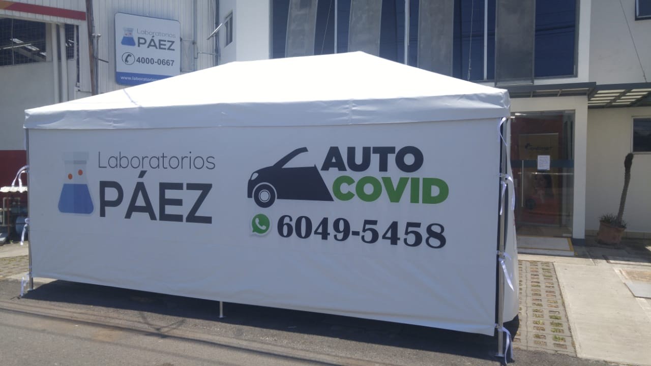 Laboratorios Páez realiza pruebas COVID-19 sin que cliente deba bajarse del carro