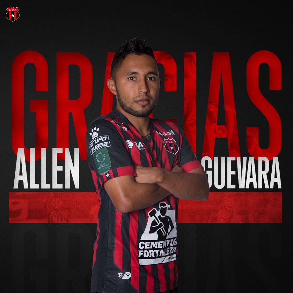 Allen Guevara también dice adiós a Alajuelense