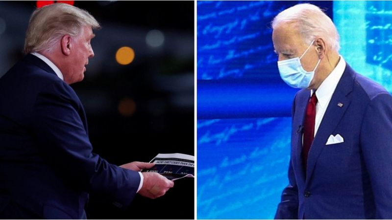 Guerra de audiencias Trump vs Biden: 3 momentos que marcaron la inusual noche de foros simultáneos