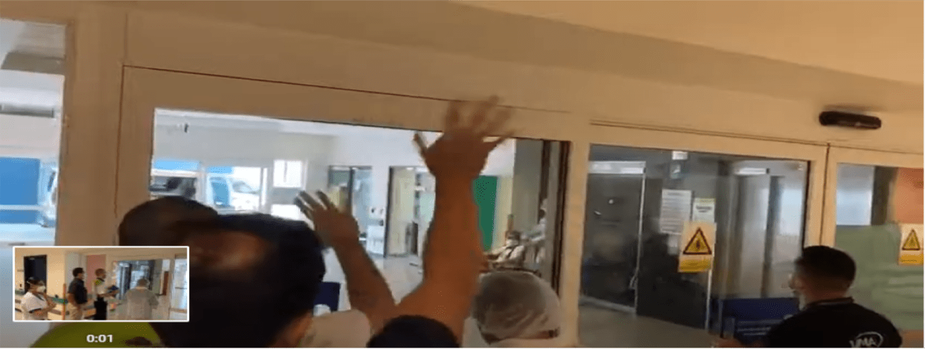 (VIDEO) Últimos pacientes covid-19 abandonan Hospital del Trauma