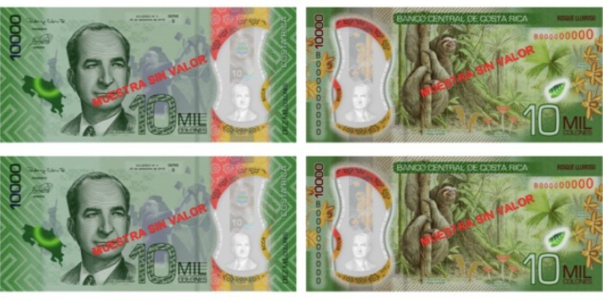 Banco Central hace aclaración sobre holograma en billetes de ¢10 mil:  “No es rojo y amarillo”