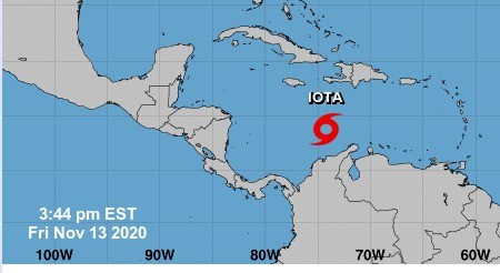 Iota a punto de convertirse en huracán: efectos indirectos sobre el país comenzarán este sábado