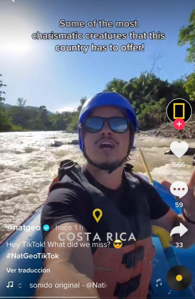 Costa Rica sirve de escenario para debut de National Geographic en TikTok