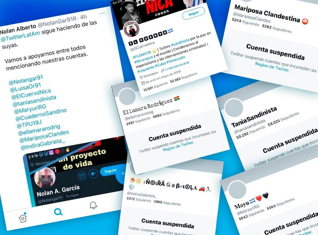 Twitter suspende en un día más de 10 cuentas relacionadas con Daniel Ortega