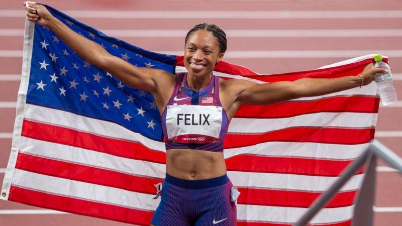 Allyson Felix, la mujer que superó a Carl Lewis como la máxima ganadora en el atletismo olímpico