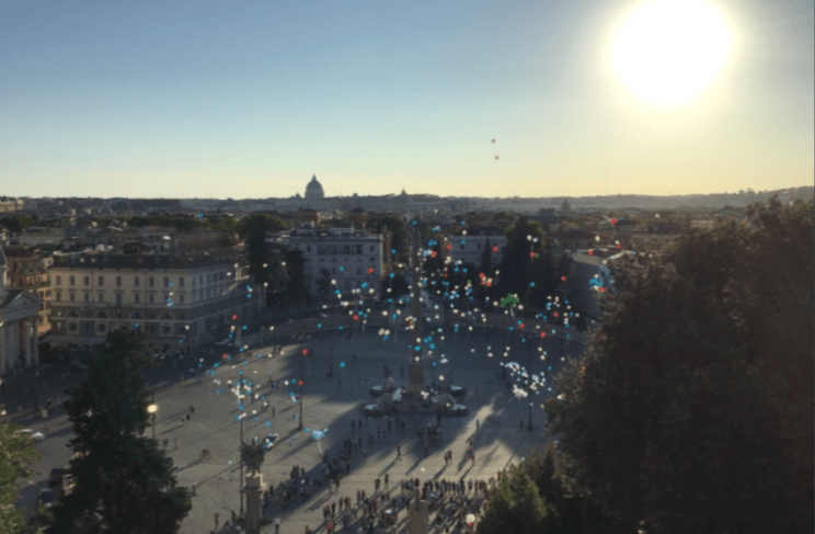 Video|Así se ven los colores ticos en el cielo italiano con motivo de celebración del Bicentenario