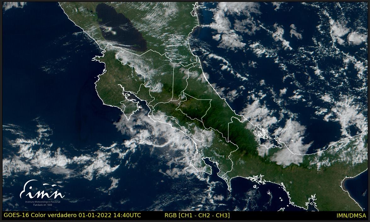 Buen tiempo imperará en casi todo Costa Rica este 1° de enero