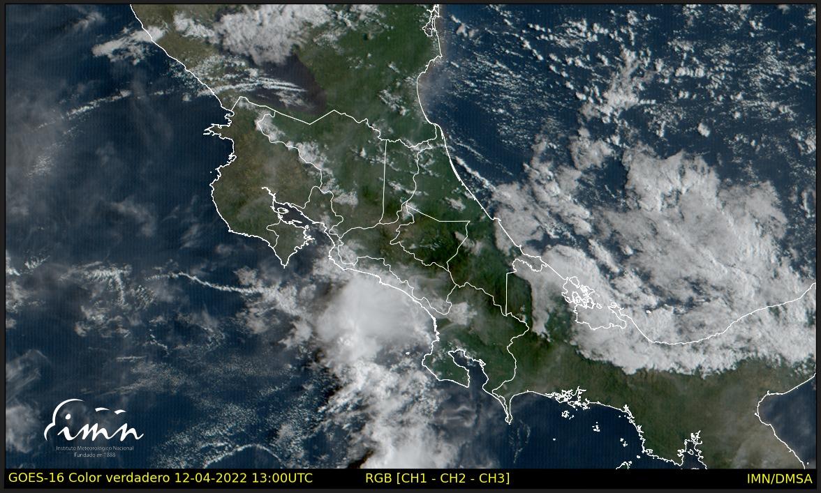 IMN pronostica condiciones cálidas en lo que resta de la mañana y tarde de lluvia en Costa Rica
