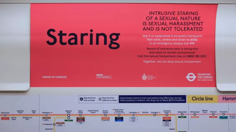 La polémica campaña contra “mirones” en el metro de Londres (y por qué se considera acoso sexual)