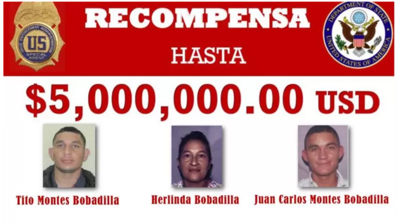 EE.UU. ofrece recompensa de $15 millones por “peligrosa” familia narco de Honduras