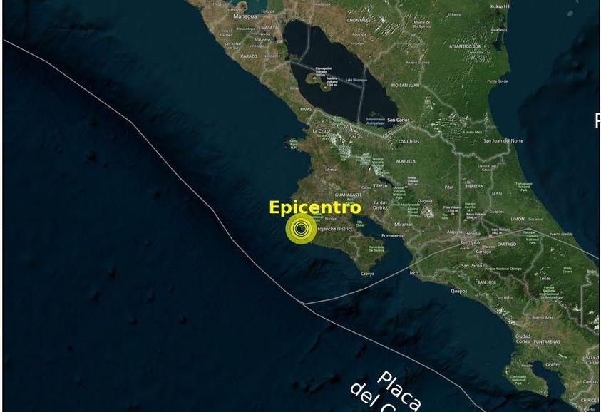 Sismo de magnitud 5,1 sacudió Guanacaste este lunes