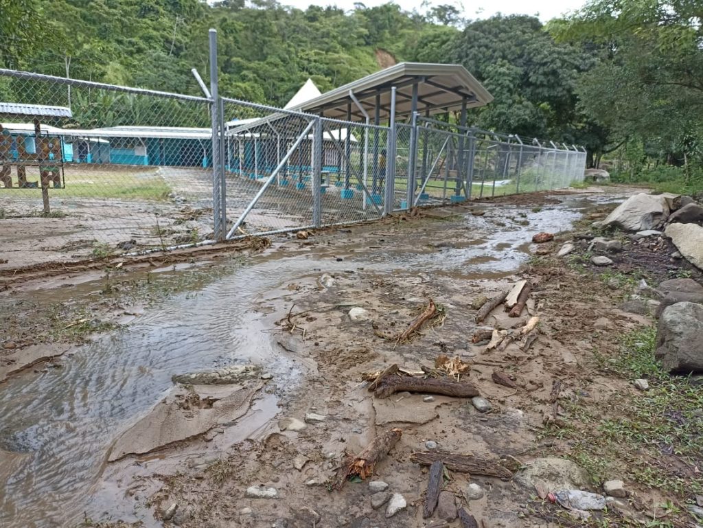 Escuela afectada lluvias