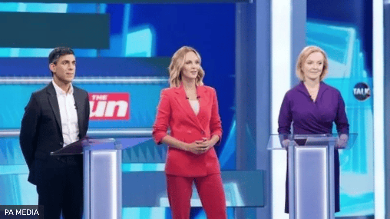 El desmayo de una presentadora de TV durante un debate entre candidatos en Reino Unido
