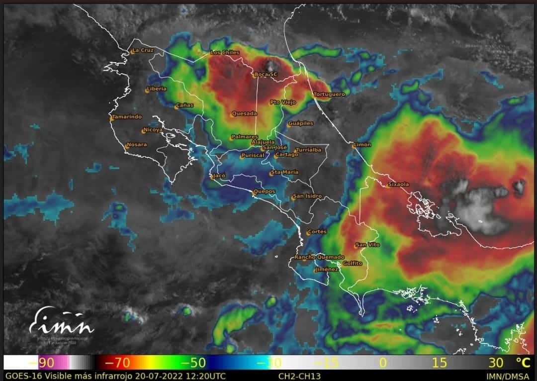 Onda tropical #20 ingresó a territorio nacional, lluvias se intensifican en Zona Norte y Pacífico