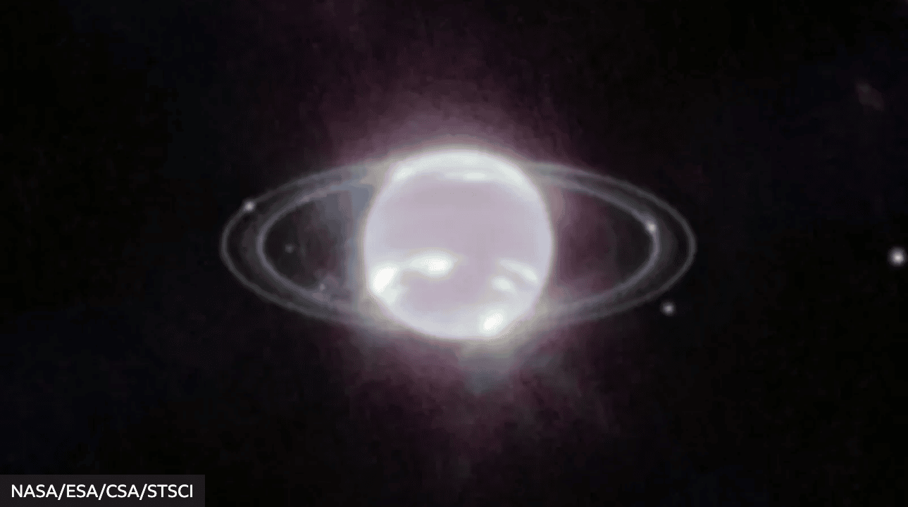 La asombrosa imagen de Neptuno y sus anillos captada por el telescopio James Webb