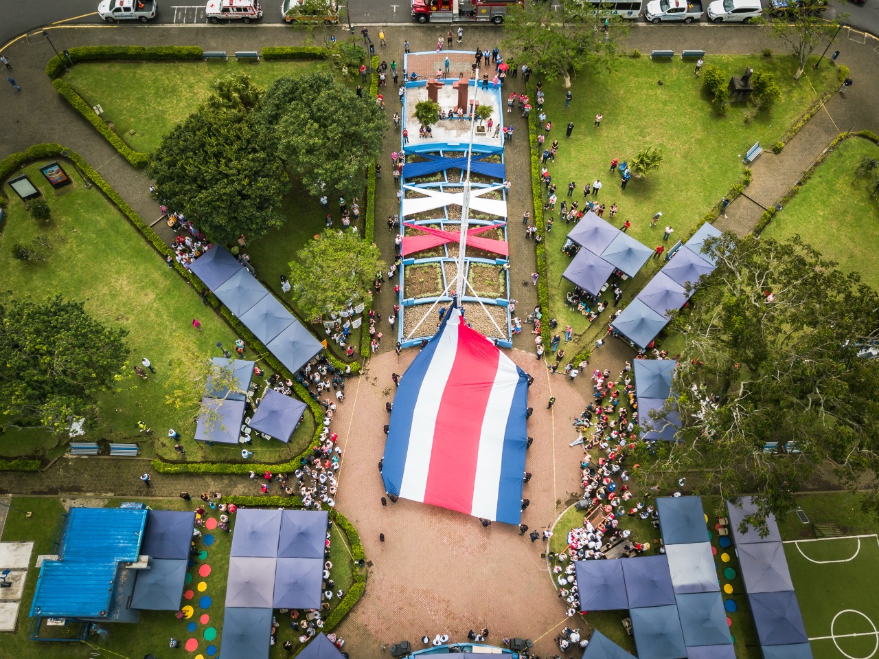 Fotos | La bandera más grande de Costa Rica vista desde el cielo