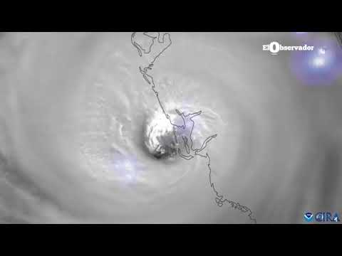 Satélite capta el momento cuando el huracán Ian toca tierra en Florida con categoría 4