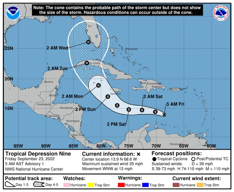 Onda #37 ya se convirtió en depresión tropical; su ruta generará efectos indirectos en Costa Rica
