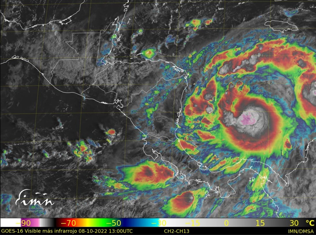 Julia se convertirá en huracán este sábado en la tarde; Caribe y Zona Norte de Costa Rica recibirán primeras lluvias