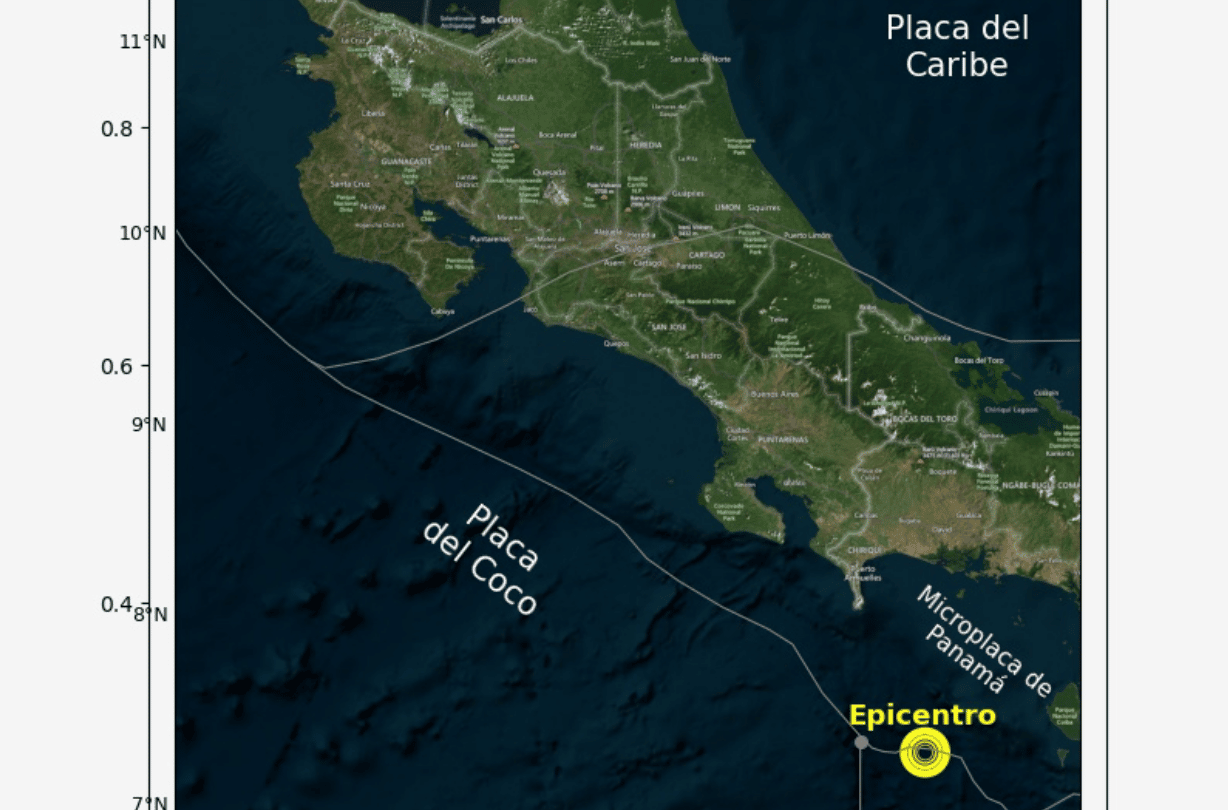 Fuerte sismo de 6,9 grados esta mañana en Panamá también se sintió en Costa Rica