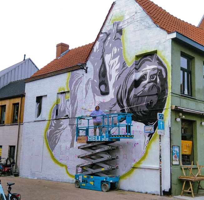 mural perezoso Bélgica