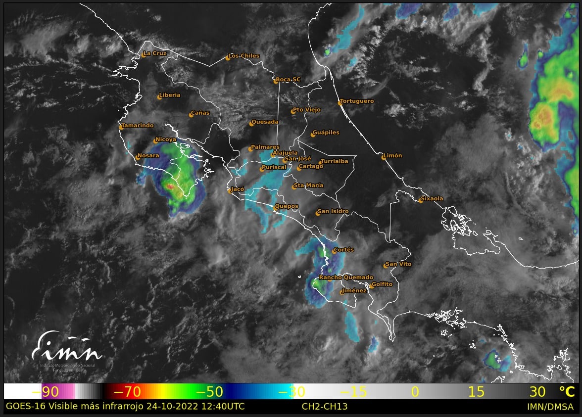 Este martes pasa la onda tropical Nº 45 sobre Costa Rica; se prevén lluvias toda la semana