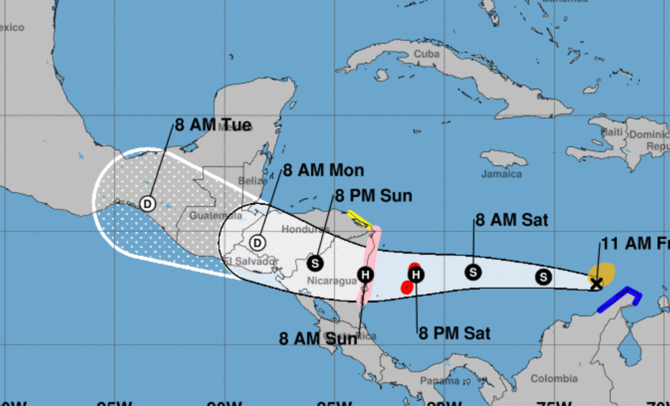 Tormenta Julia se convertirá en huracán este sábado y se dirige a Centroamérica