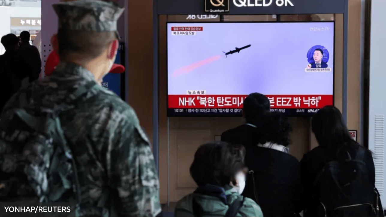 Por primera vez Corea del Norte y Corea del Sur se disparan misiles desde sus costas