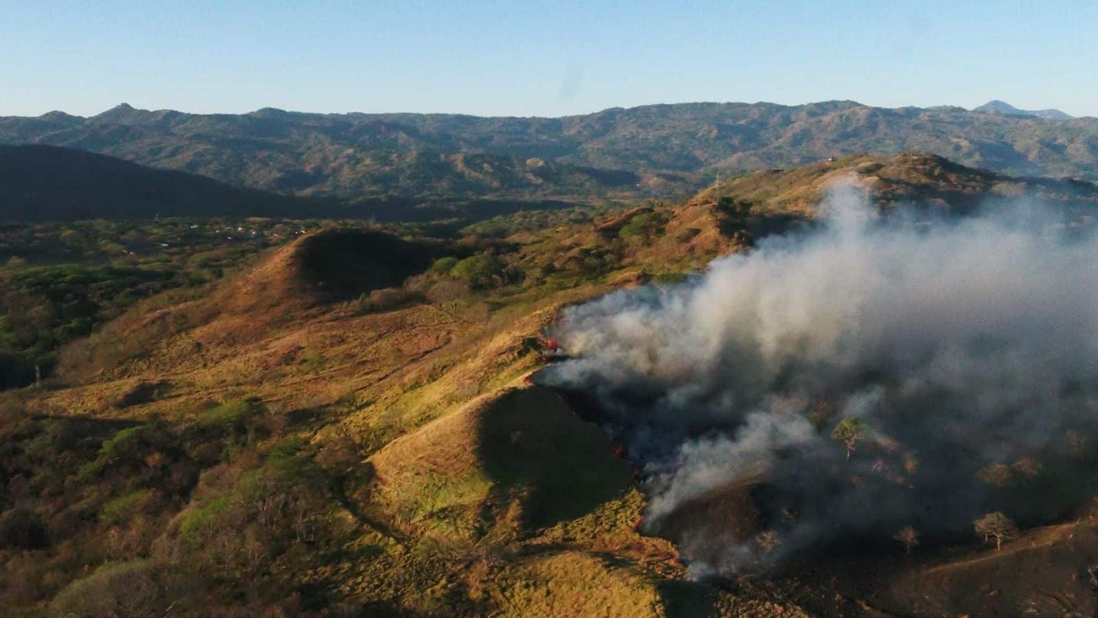 Bomberos atiende dos incendios forestales en Guanacaste este miércoles