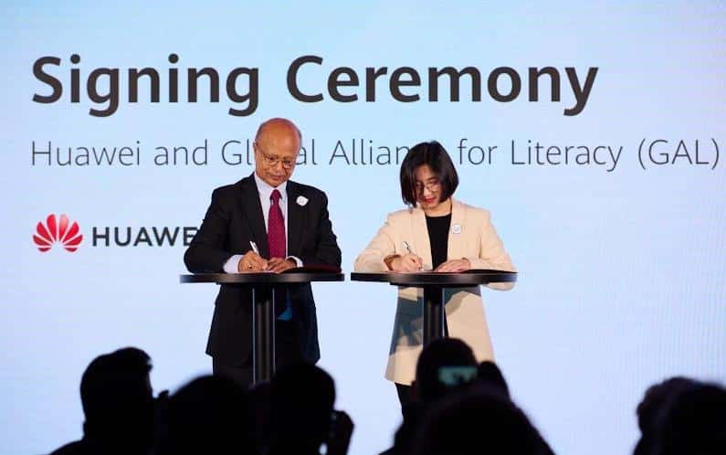 Huawei es la primera empresa privada en asociarse a Alianza Global para la Alfabetización de Unesco