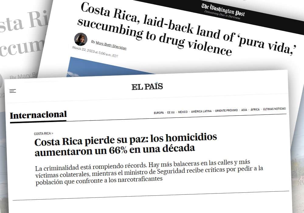 Prensa internacional habla de la inseguridad que se vive en Costa Rica