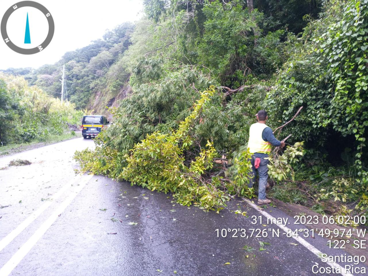 Habilitado el paso por Cambronero; Conavi pide precaución en caso de fuertes lluvias