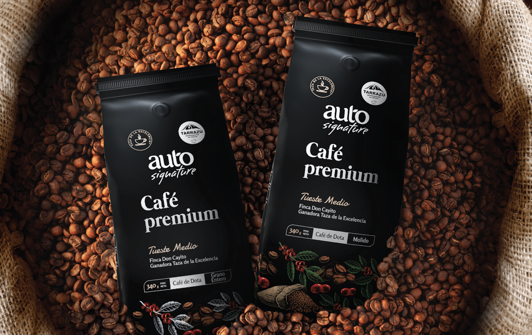 Auto Mercado lanza su marca premium de café de la mano de la finca Don Cayito de Dota