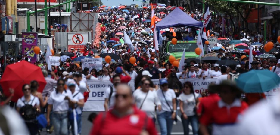 Sectores sociales toman este miércoles las calles de San José para manifestarse contra el Gobierno