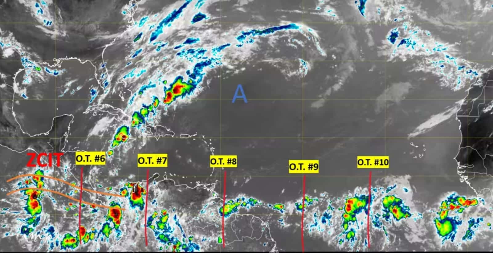 Un tren de ondas tropicales afectará Costa Rica las próximas semanas