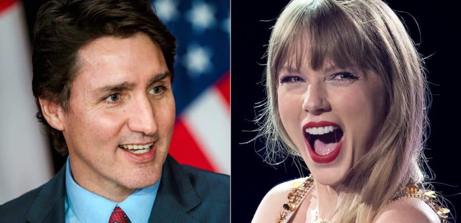 Primer ministro de Canadá, Justin Trudeau, le pide a Taylor Swift que incluya a su país en su gira mundial