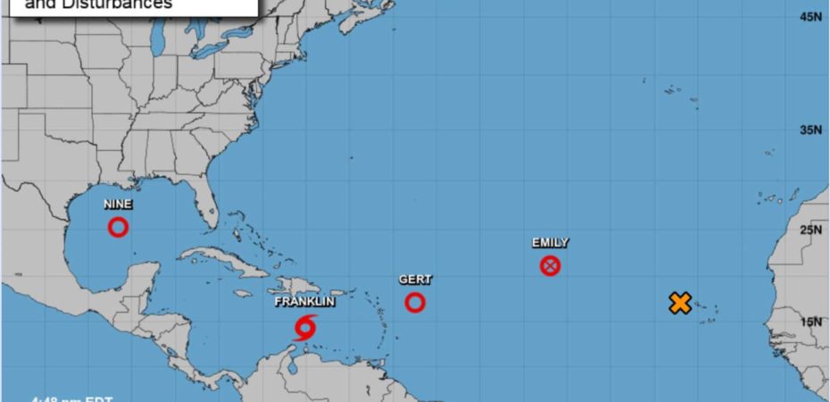 Tormenta tropical Franklin se aleja de Centroamérica; depresión Gert no ingresaría al Caribe, anuncia el IMN