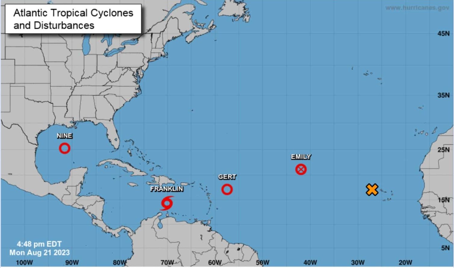 tormenta depresión tropical NOAA